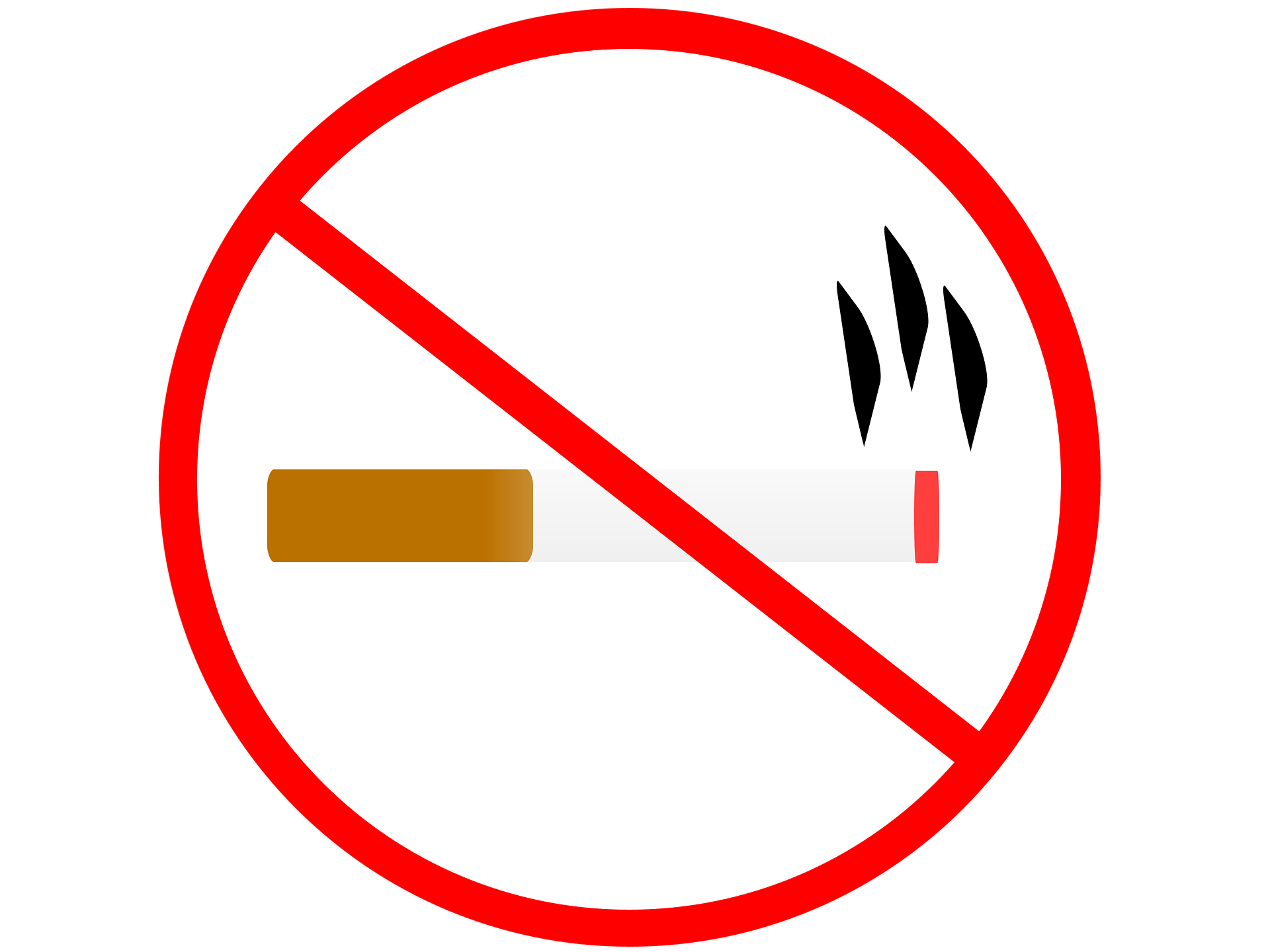 Cigarette no smoking sign