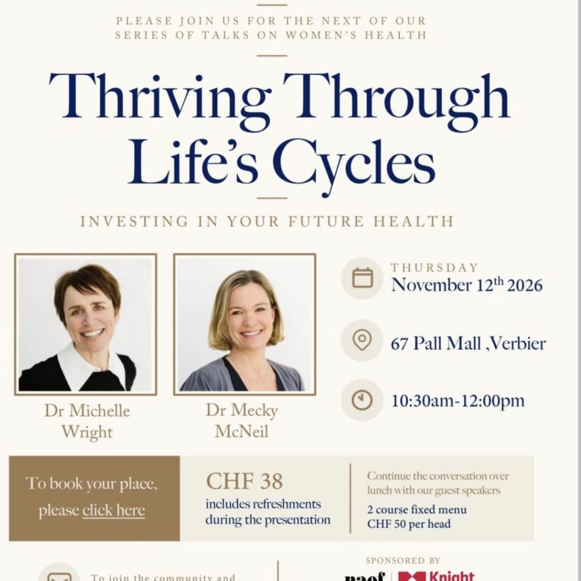 Verbier Event – Thriving Through Life’s Cycles: Investing in Your Future Health